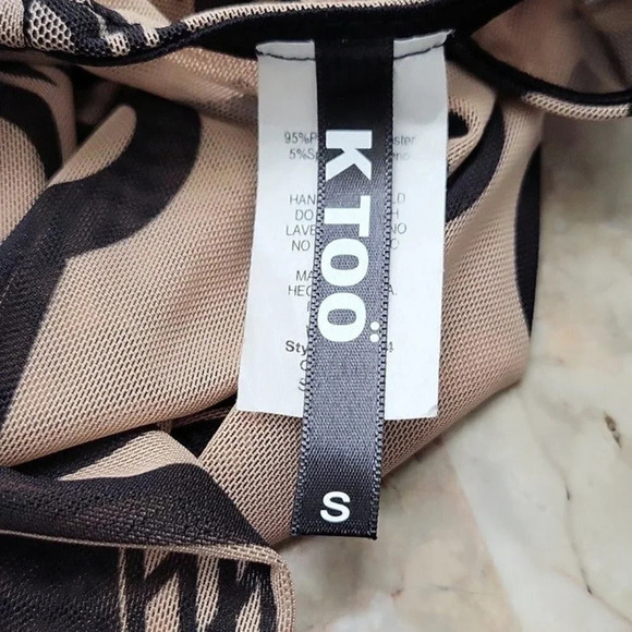 NWOT KTOO All Sheer Mesh Printed Jumpsuit (Size S)B - Picture 12 of 13